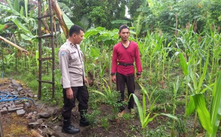 Bhabinkamtibmas Edukasi Warga Pentingnya Ketahanan Pangan Keluarga